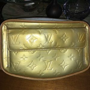 Louis Vuitton gold green fanny pack waist bag